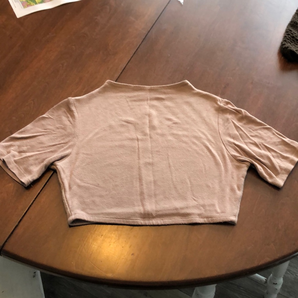 Naked Wardrobe Khaki Crop Top size S